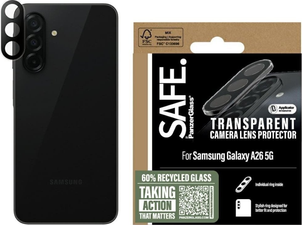 Szkło hartowane na obiektyw SAFE by PanzerGlass Rings Lens Protector do Samsung Galaxy A26 5G przezroczysty