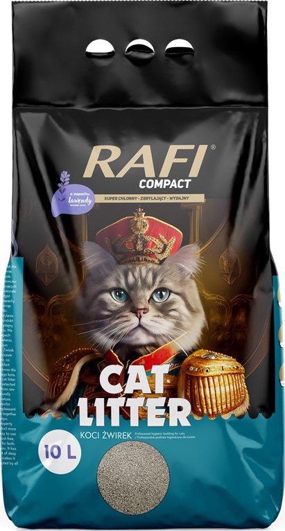 Rafi Zbrylający żwirek dla kota o zapachu lawendy Compact 10 l