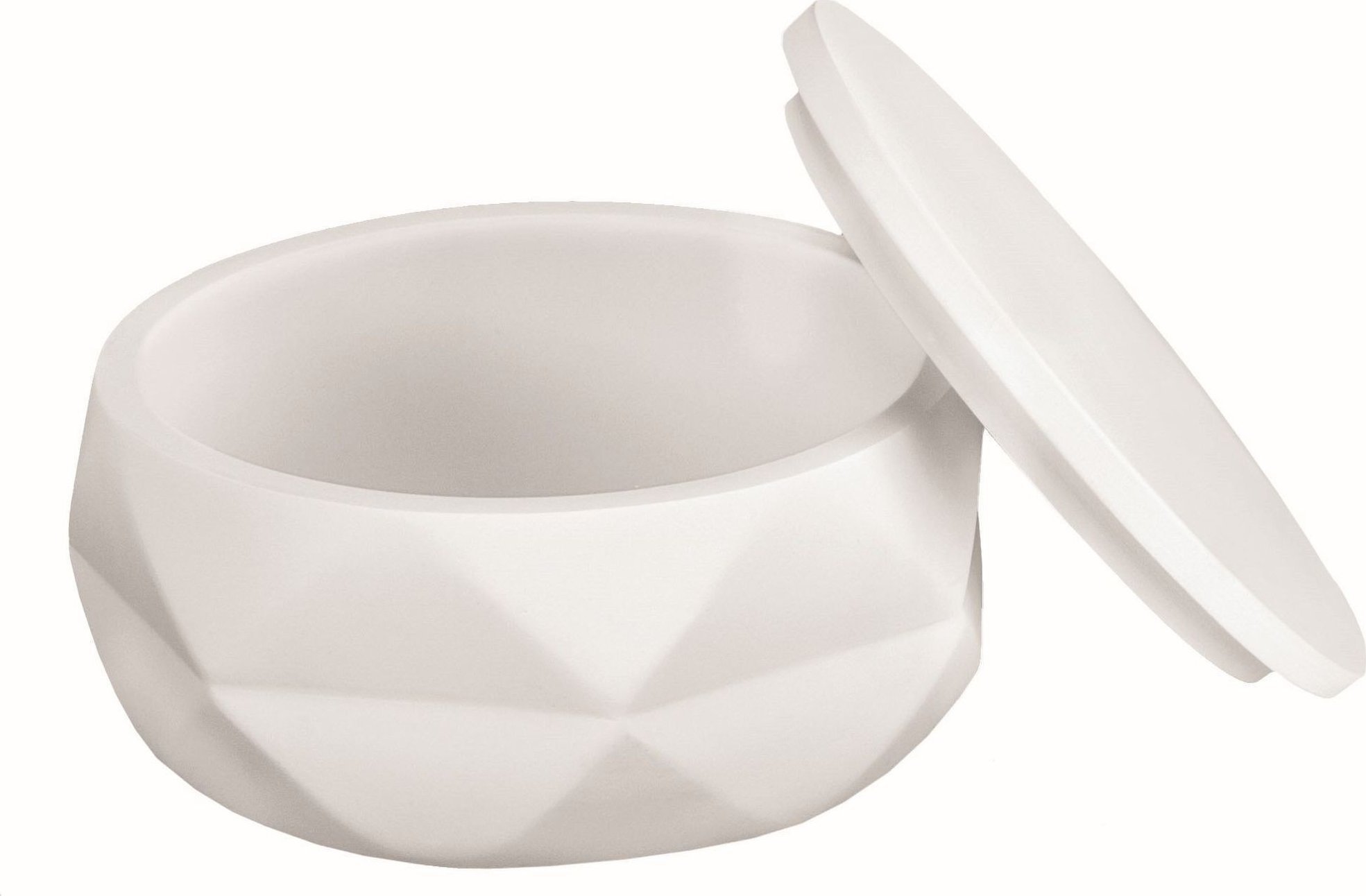 Kleine Wolke Kleine Wolke Crackle Jar Pojemnik łazienkowy biały