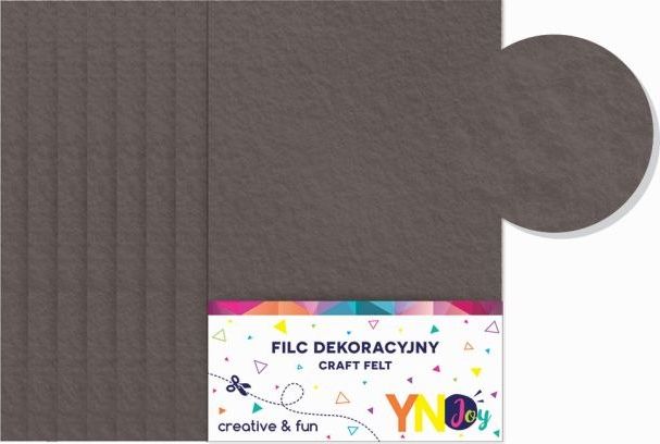 Interdruk Filc dekoracyjny YNJ szary 8szt. Interdruk Galanteria