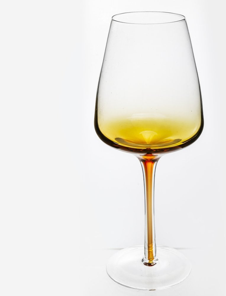 AMBER WINE GLASS 6PCS