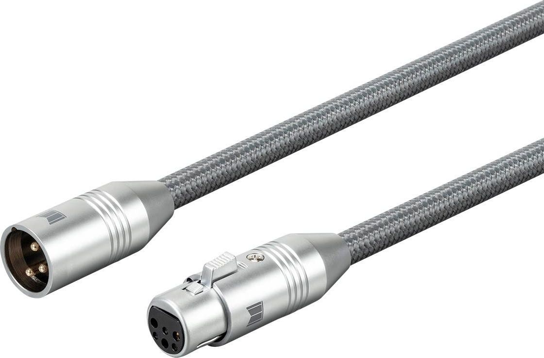 Kabel Monoprice XLR - XLR 2m szary