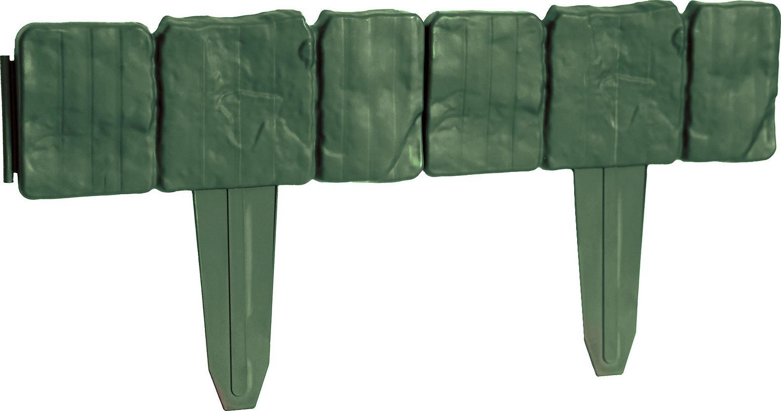 GSG24 Palisada obrzeże do trawnika imitacja kamienia STONE 2.5m - zielona