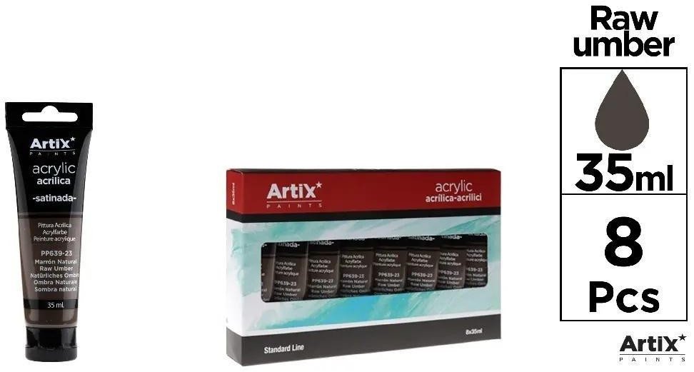 Farba akrylowa brąz naturalny 35ml (8szt)