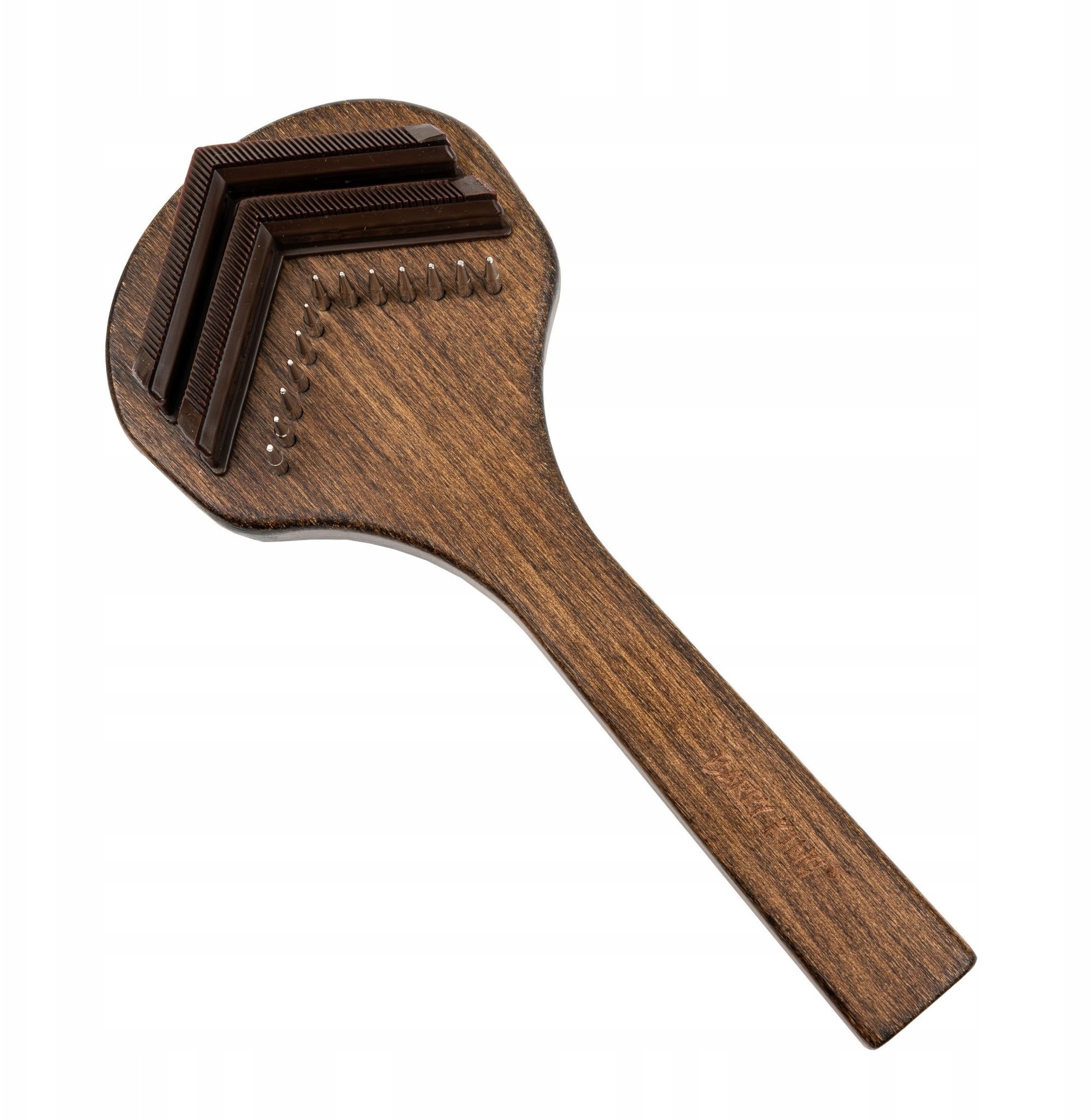 Barry King Ekskluzywne zgrzebło, dla zwierząt, bukowe drewno, stal, materiał ABS, wym.8,6 x19,9cm