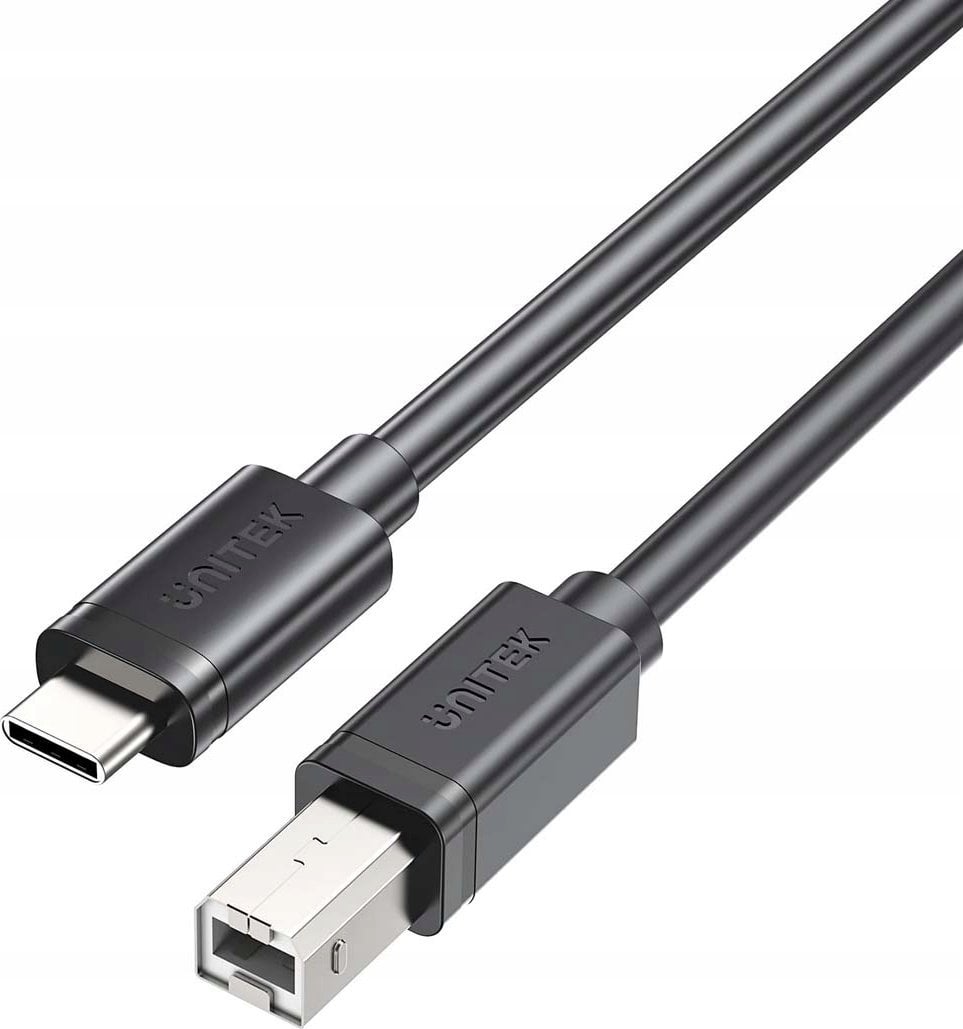 Kabel USB Unitek USB-C - USB-B 1 m Czarny (C14140ABK03-1M)