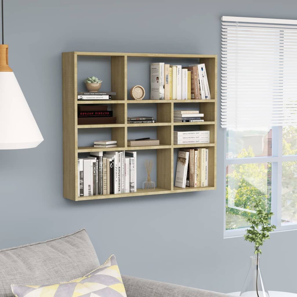 vidaXL VidaXL Półka ścienna, dąb sonoma, 90x16x78 cm, płyta wiórowa