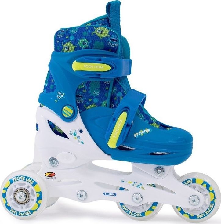 Rolki SMJ sport Combo Set Monster rekreacyjne regulowane niebieskie r. 30-33