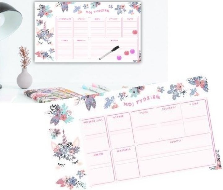 MCD Planer magnetyczny jednorożec + marker + magnesy