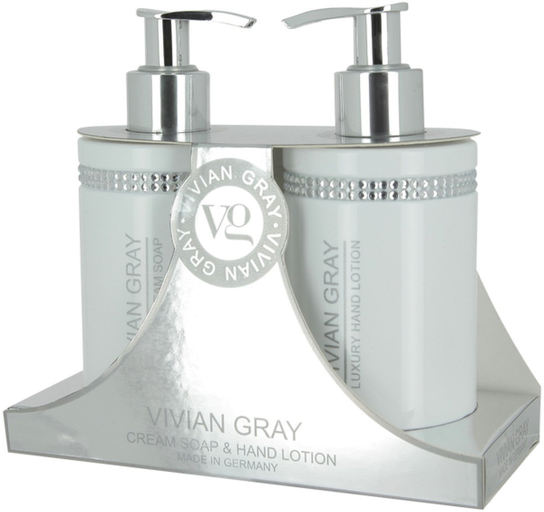 Vivian Gray Zestaw White Crystals Mydło w płynie 250 ml + Balsam do rąk 250 ml