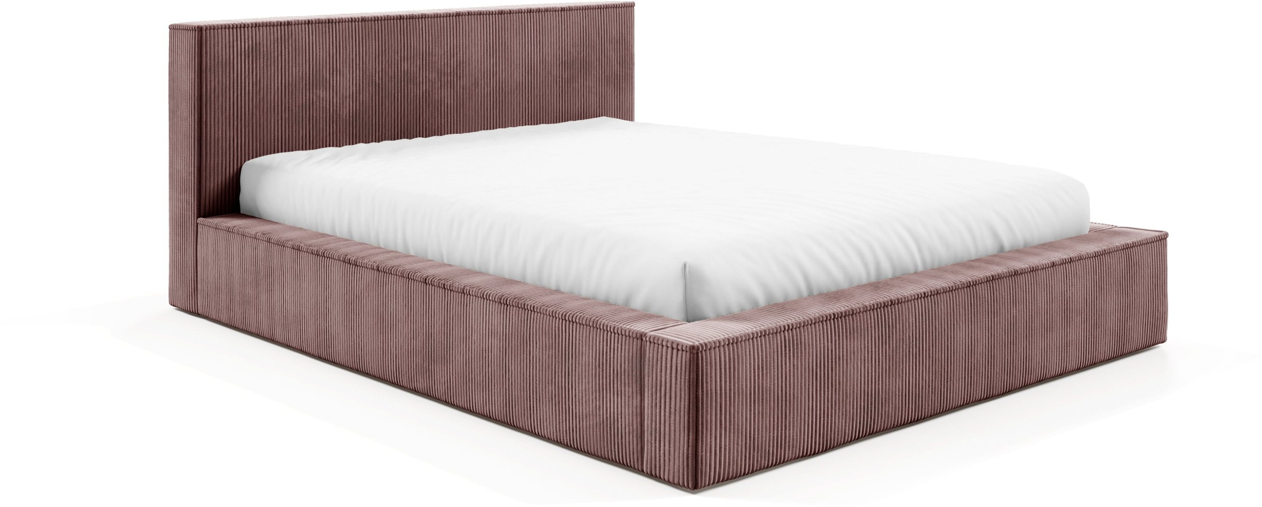 Łóżko FILO 200x200 stelaż drewniany , szerokie boki, Sztruks poso 027