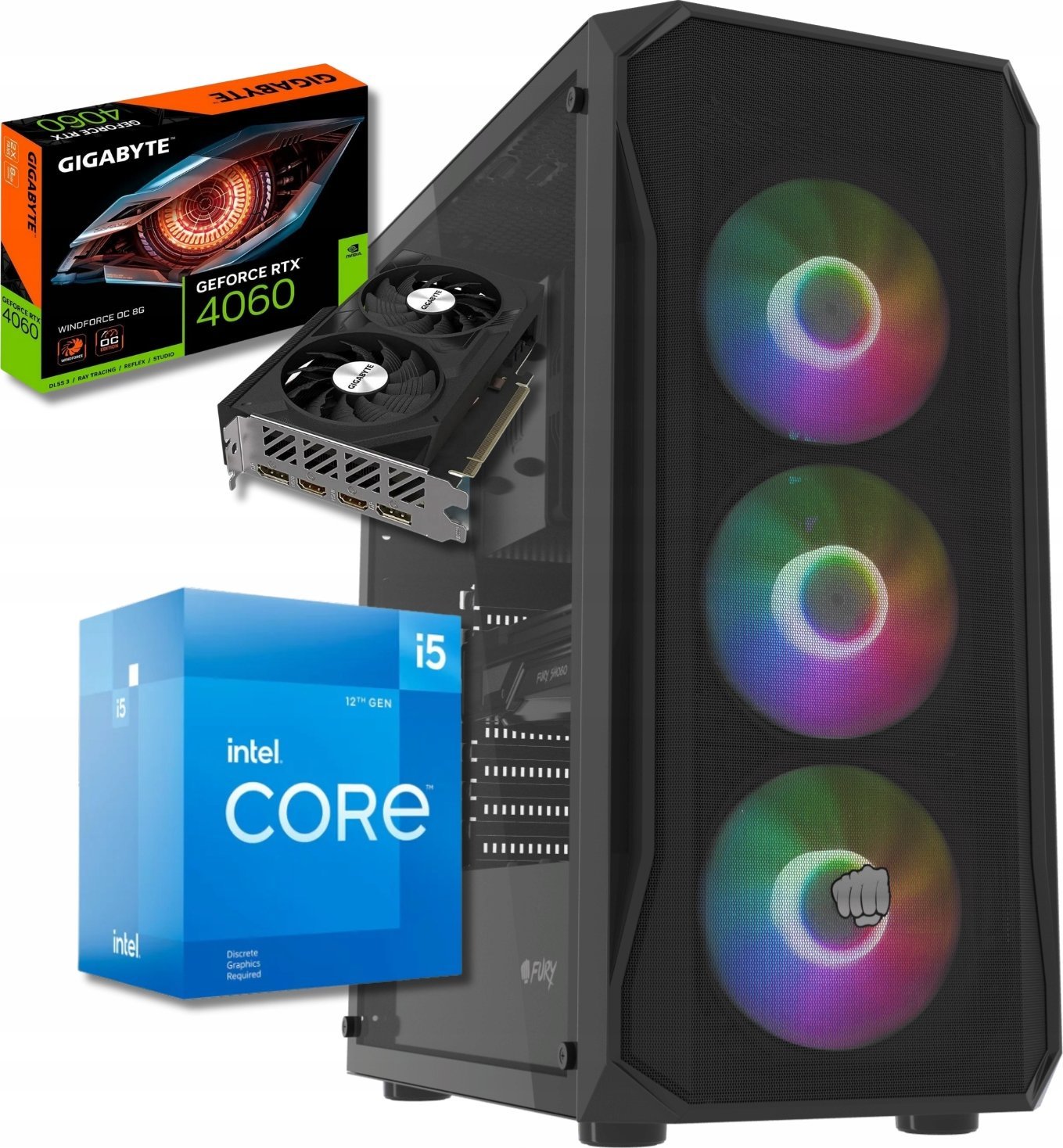 Komputer BSG Raptor V11 Intel Core i5 NVIDIA GeForce RTX 4060 32GB DDR4 1000GB SSD Windows 11