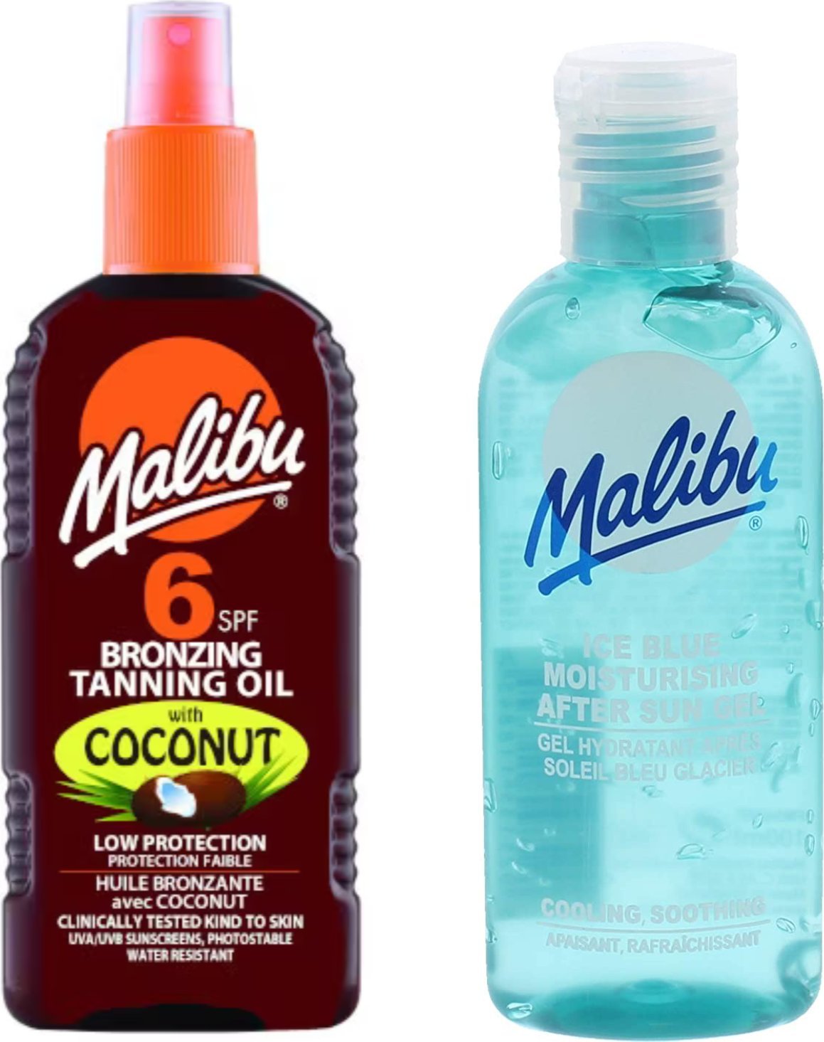 Malibu Malibu Olejek Brązujący Z Kokosem SPF6 200ml + Żel Po Opalaniu 100ml