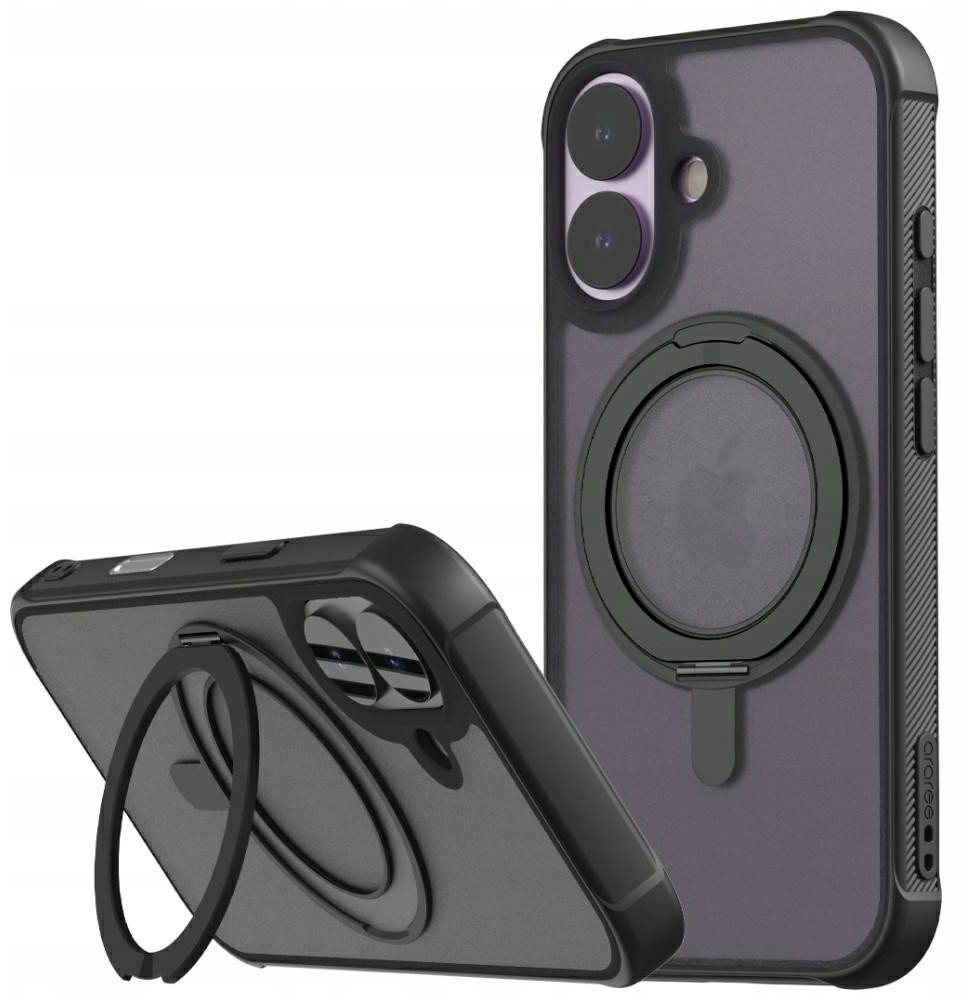 Araree Duple M Stand MagSafe Case for iPhone 17 Black