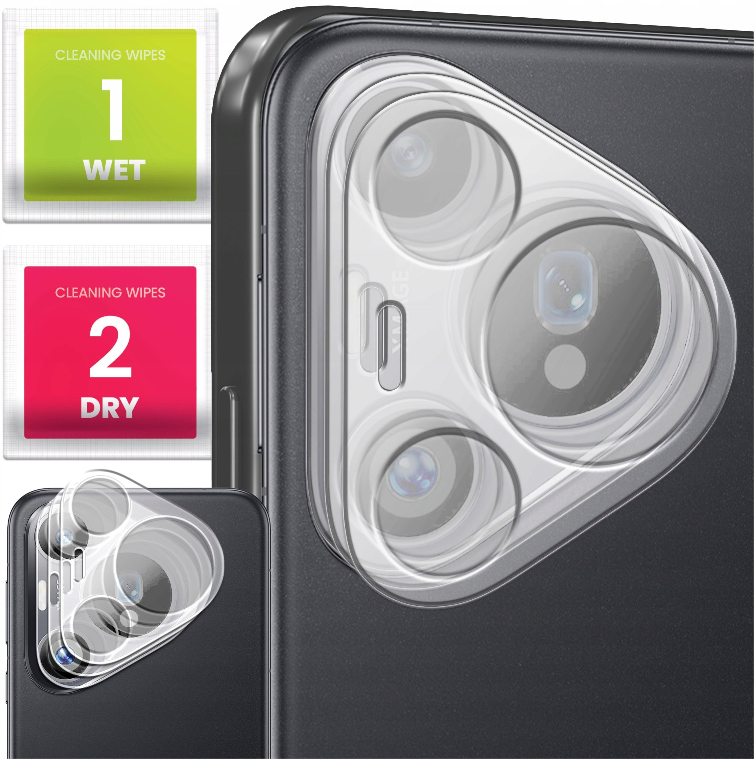 3-PAK Szkło Na Aparat Do Huawei Pura 70 Pro (Hartowane, Ochronne, 9H)