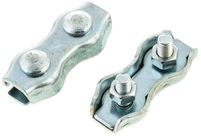 PLANE DOUBLE ROPE CLIPS 4MM 2PCS