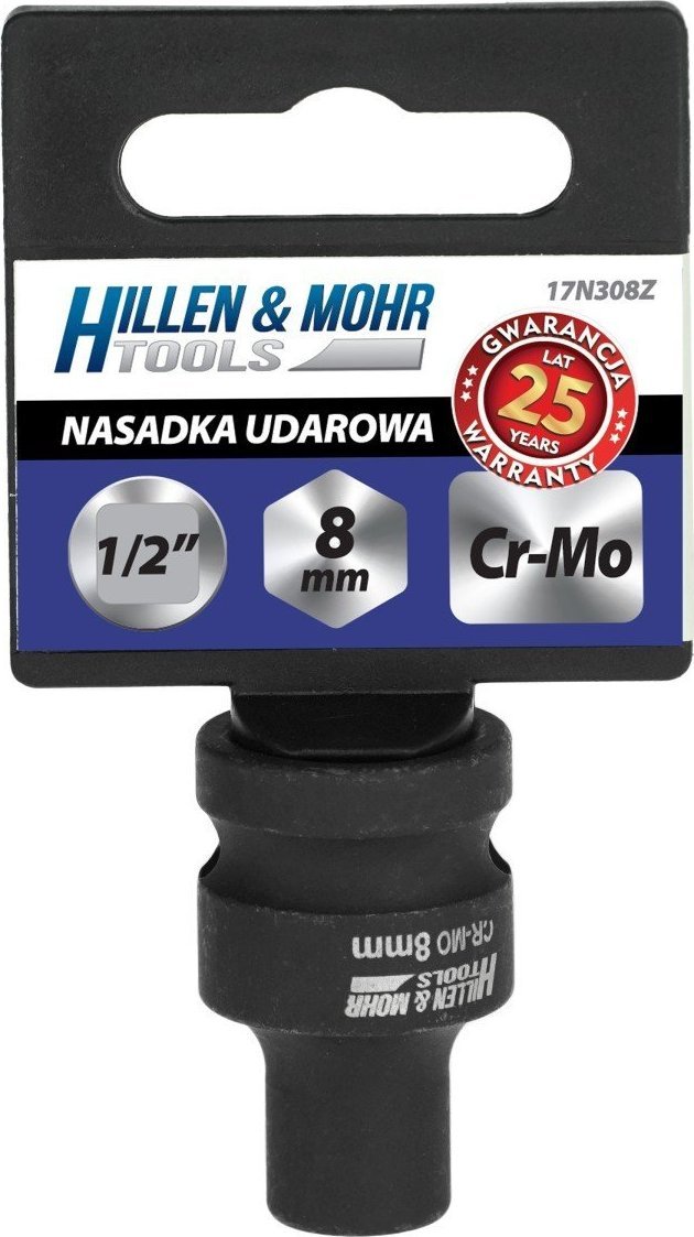 Dedra Nasadka udarowa 1/2'', 19x38mm, stal Cr-Mo