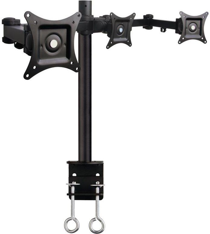Techly Biurkowy Uchwyt Obrotowy na Trzy Monitory 13-24 Cali 30kg (ICA-LCD 482-T)