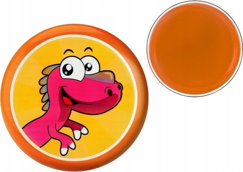 LeanToys Dysk Latający Frisbee z Dinozaurem Pomarańczowy 20 Cm