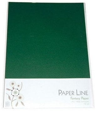 Fantasy karton 180g A4 10stk i pakke mørkegrøn