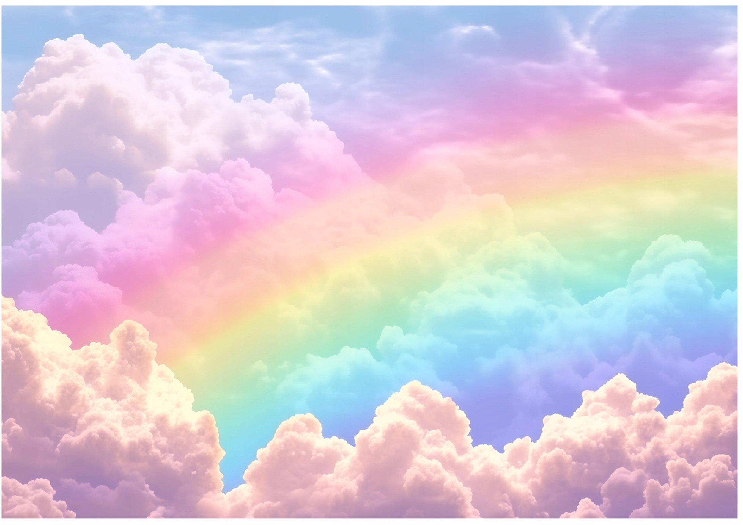 Fototapeta Dla Dzieci Tęcza Chmury Pokój Dziecięcy Tapeta Flizelina 400X280