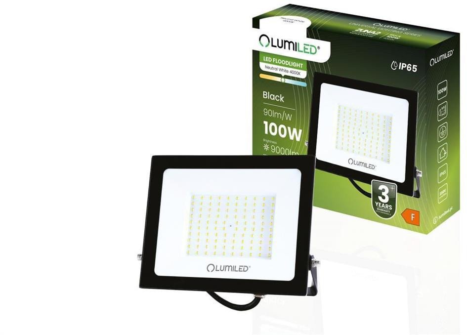 Naświetlacz LED ZUNA2 100W 9000lm 4000K IP65 Czarny LUMILED