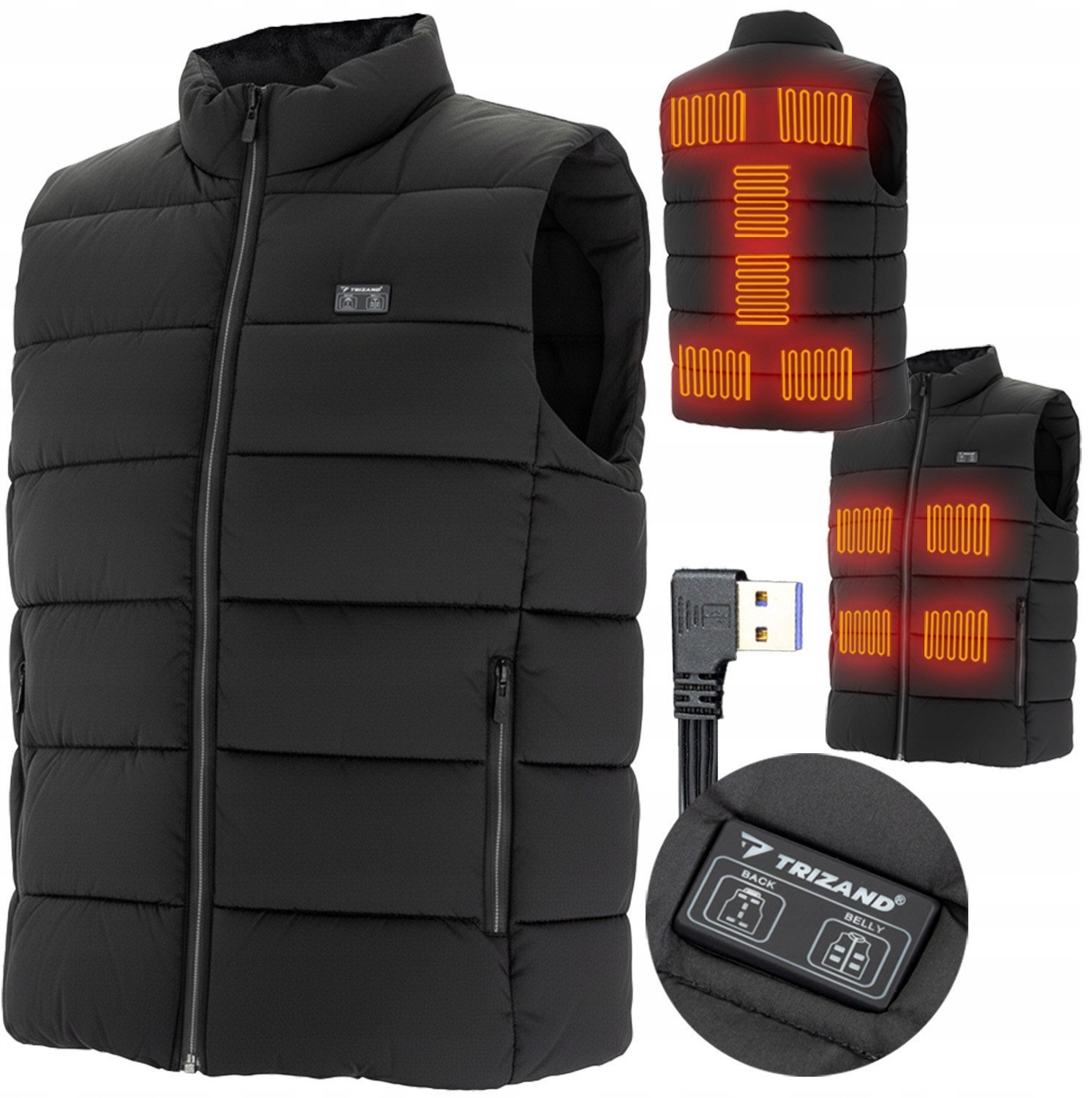 Kamizelka podgrzewana M USB Trizand 26540