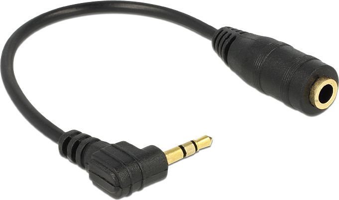Kabel Delock Jack 2.5mm - Jack 3.5mm 0.15m czarny (65397)