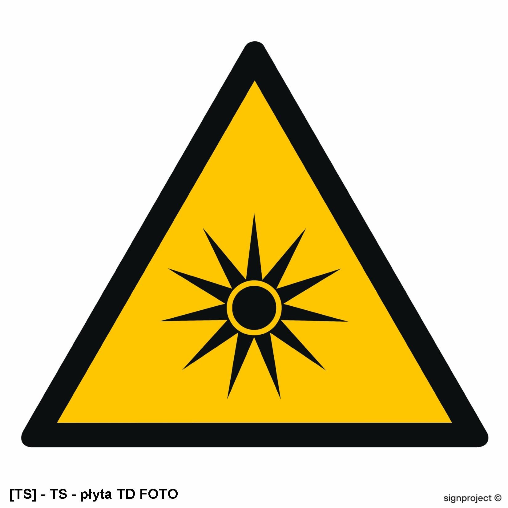 GD027 - Ostrzeżenie przed promieniowaniem optycznym 500x500