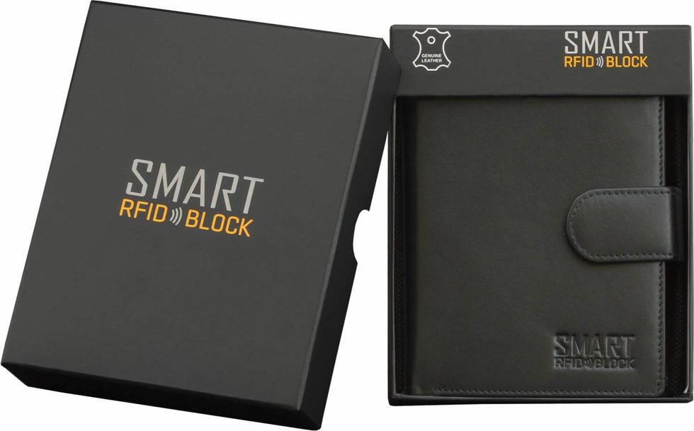 KORUMA Czarny portfel antyRFID - SMART RFID BLOCK (SM-904PBL) Uniwersalny
