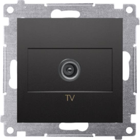 Kontakt-Simon Simon 54 Gniazdo antenowe TV pojedyncze (moduł). Do instalacji indywidualnych czarny mat DAK1.01/49