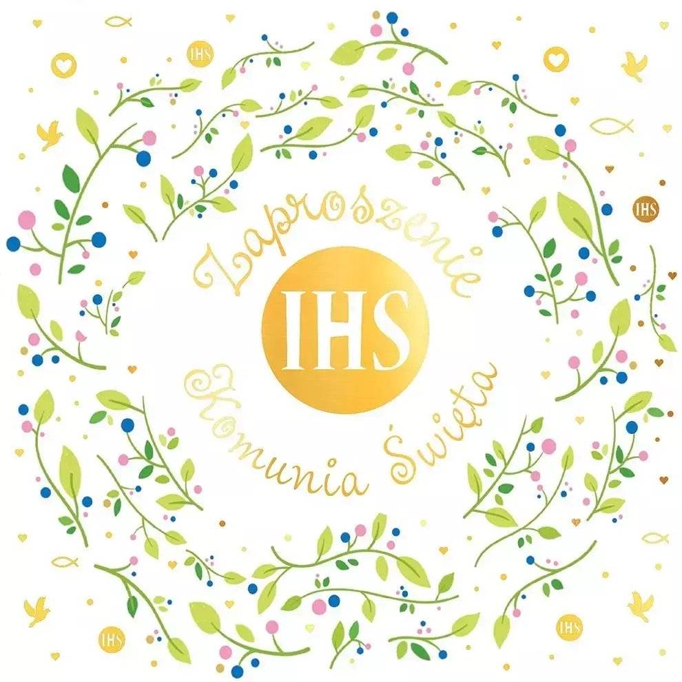 Zaproszenie KW - Komunia listki 5szt