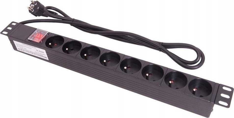 TKH Listwa zasilająca 19 cali 8x230V z wyłącznikiem LZ1U8GW