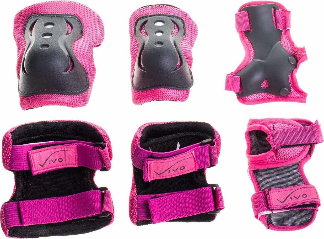 Vivo Ochraniacze na łyżworolki Vivo JR-510 różowo-srebrne L