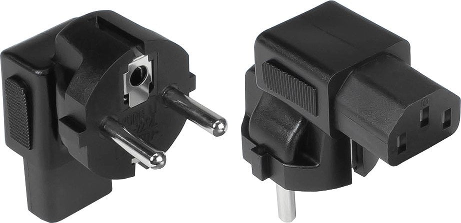 Adapter AV Alcasa Alcasa PA-0133S adapter wtyczek zasilających Typ E/F hybryda C13 Czarny
