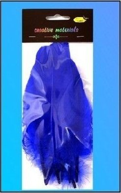 Piórka twarde granatowe 10szt