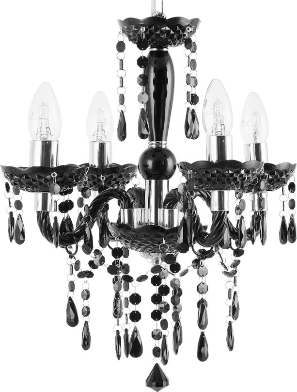 Lampa wisząca Shumee Żyrandol metalowy czarny KALANG