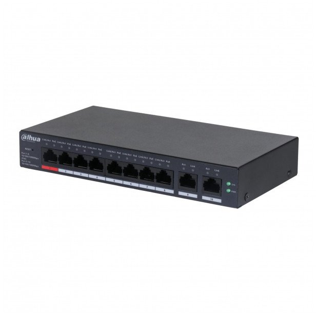 Switch zarządzalny Dahua CS4010-8GT-60 8x1GbE 2x1GbE uplink PoE 60W