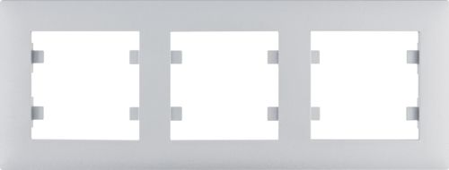 Hager Lumina intense ramka 3-krotna pozioma srebrna (WL5732)