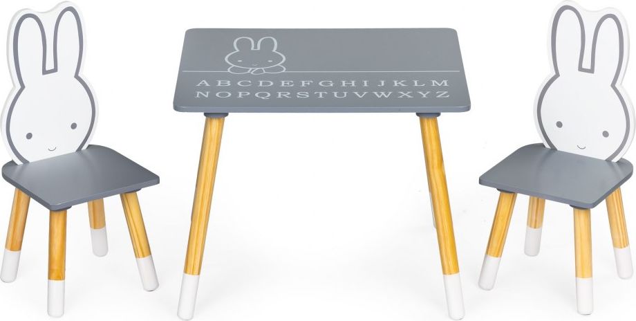 Ecotoys Stół stolik +2 krzesła meble dla dzieci zestaw