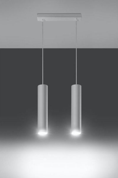 Lampa wisząca Sollux Lora nowoczesna industrial biały (SL.0324)