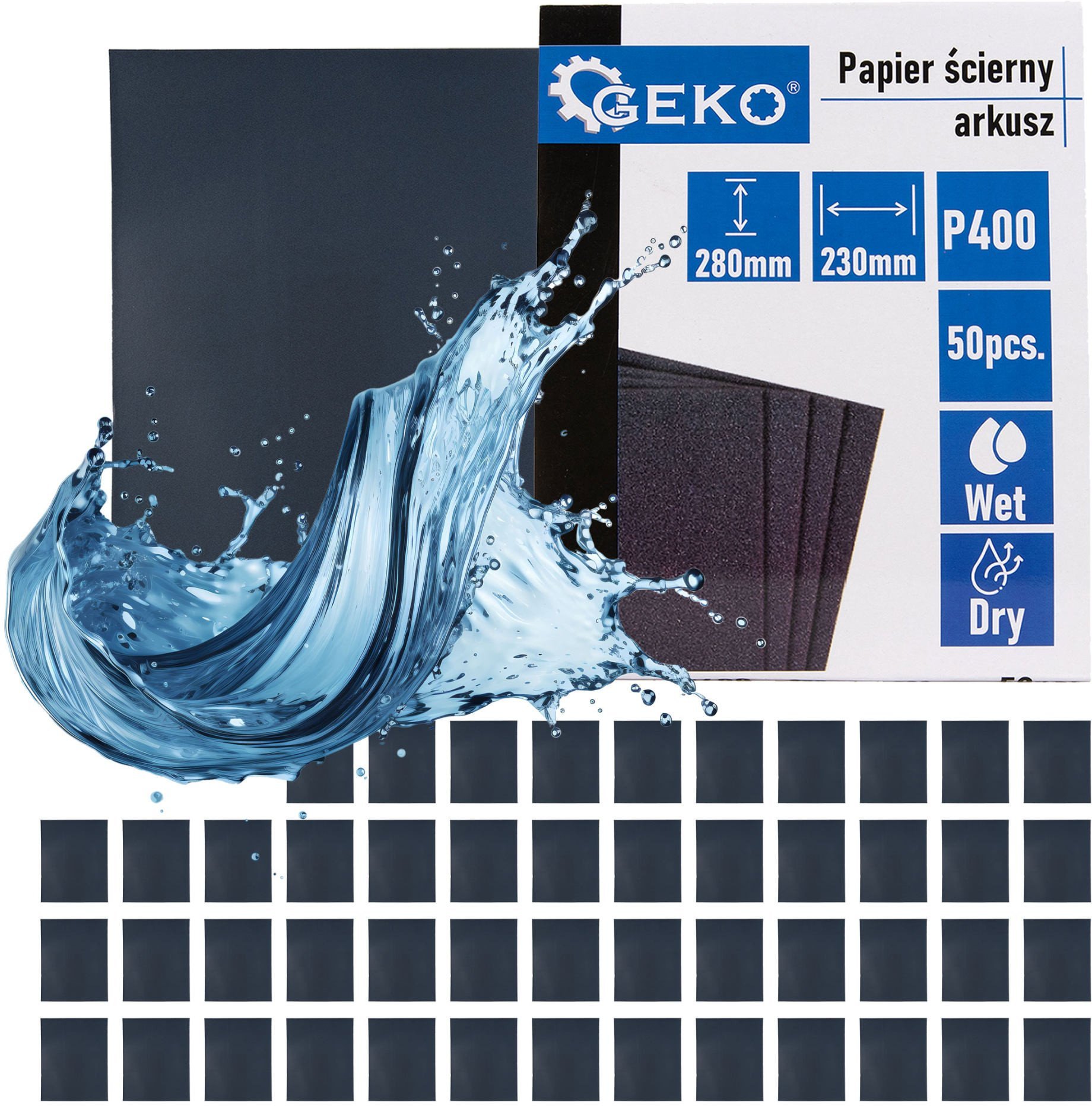 Papier ścierny wodny – arkusz 230x280mm P400 (50/1000)