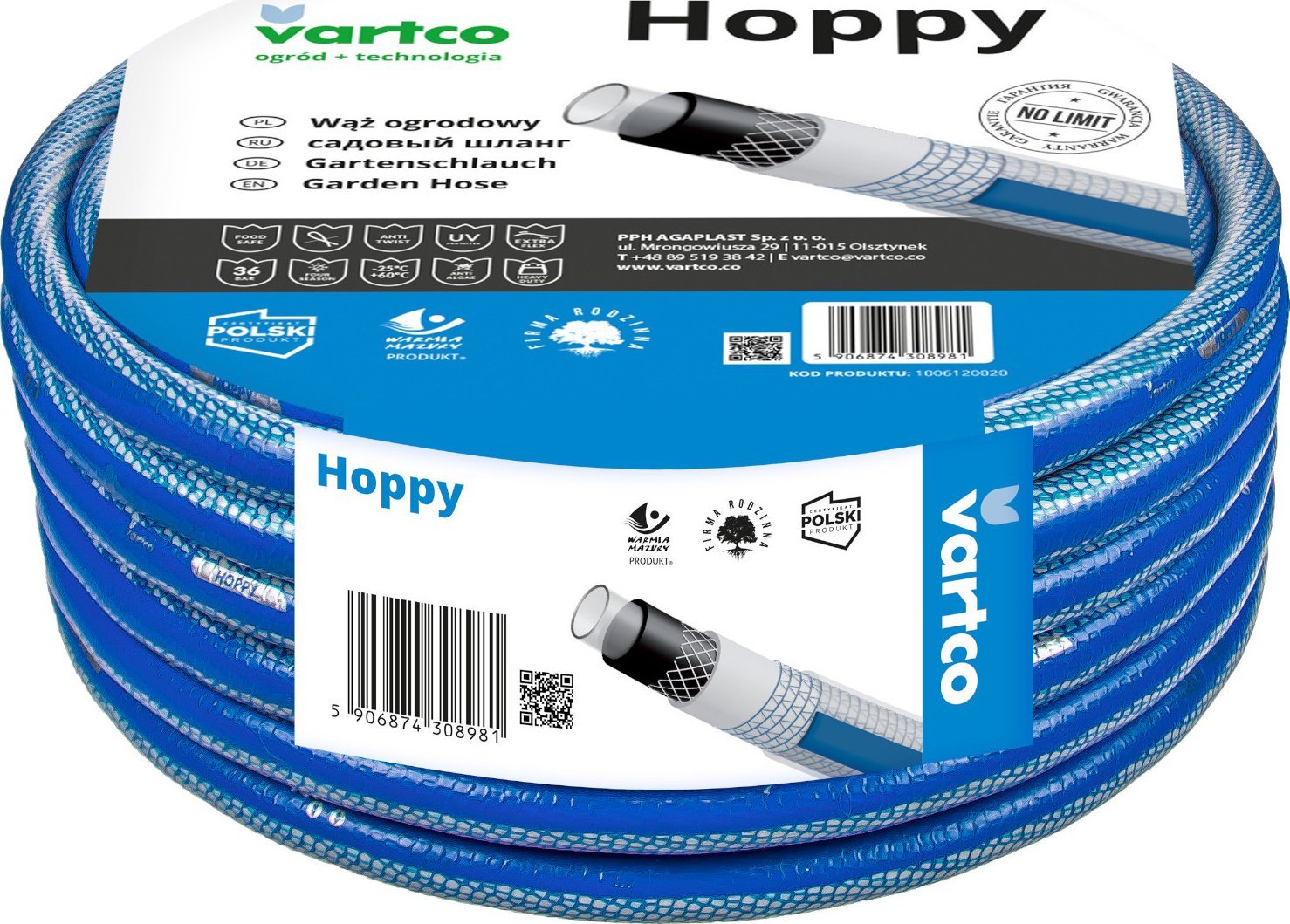 Vartco Garden hose 1/2" 50m 6-ply HOPPY TFS Vartco HOPPY TFS 1006120050