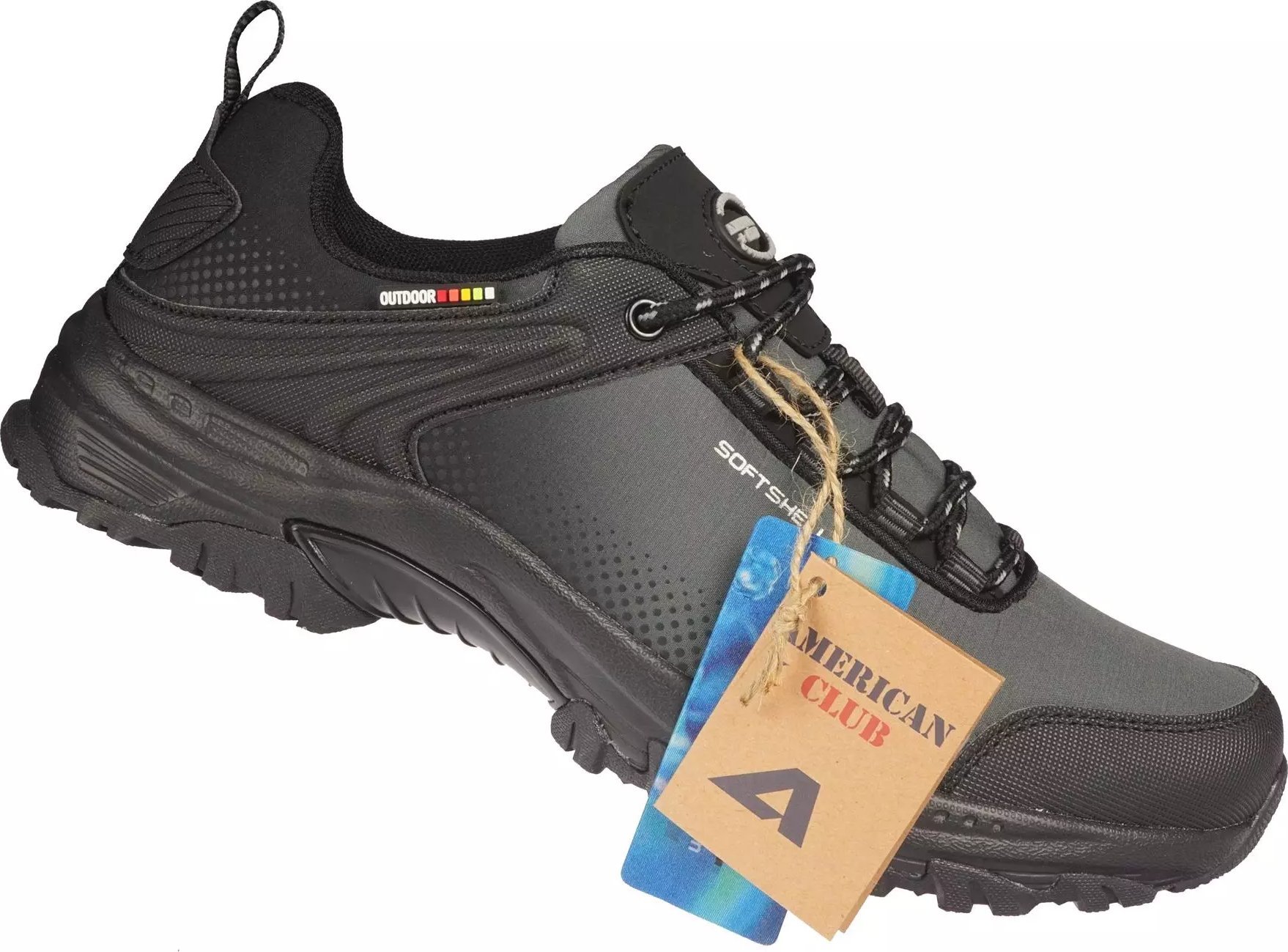 Buty trekkingowe męskie American Club Męskie buty trekkingowe American Club WT-170/24 szare buty sportowe 41