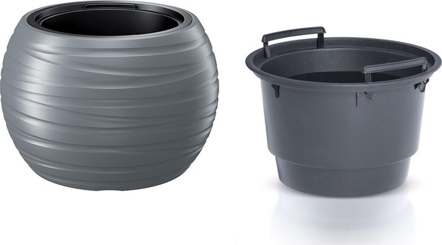 Prosperplast Doniczka z wkładem Maze DBMZK440 szara
