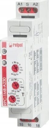 Relpol Przekaźnik czasowy 1P 1sek-10dni 230V AC 50/60 Hz wielofunkcyjny RPC-1MB-A230 863200