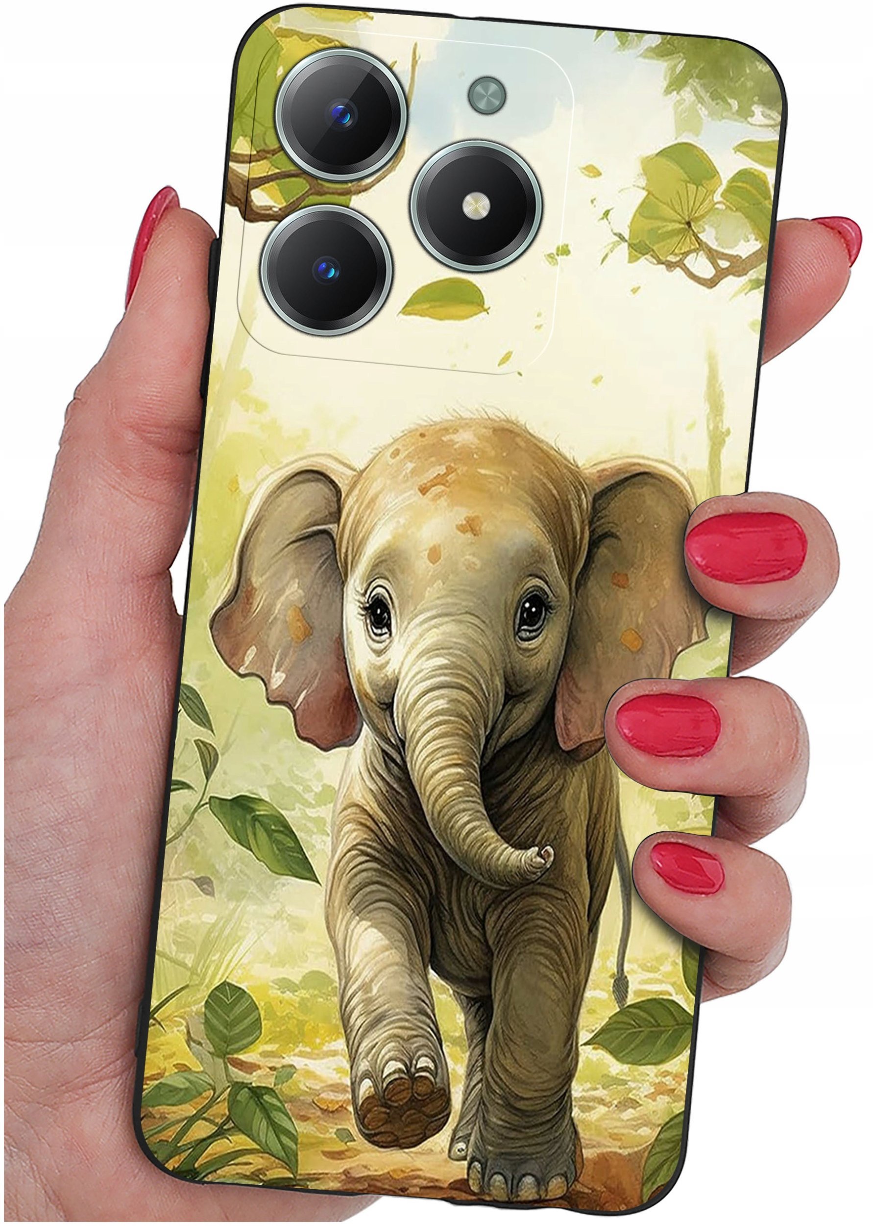 Etui do Realme C61 | C63 WZORY |SILIKONOWE MATT CASE + SZKŁO 9H