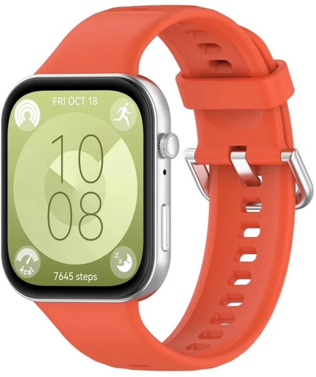 Pasek silikonowy Supero do Huawei Watch Fit 3, pomarańczowy