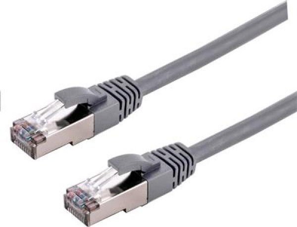 C-Tech C-TECH kabel patchcord Cat6a, S/FTP, šedý, 0,5m