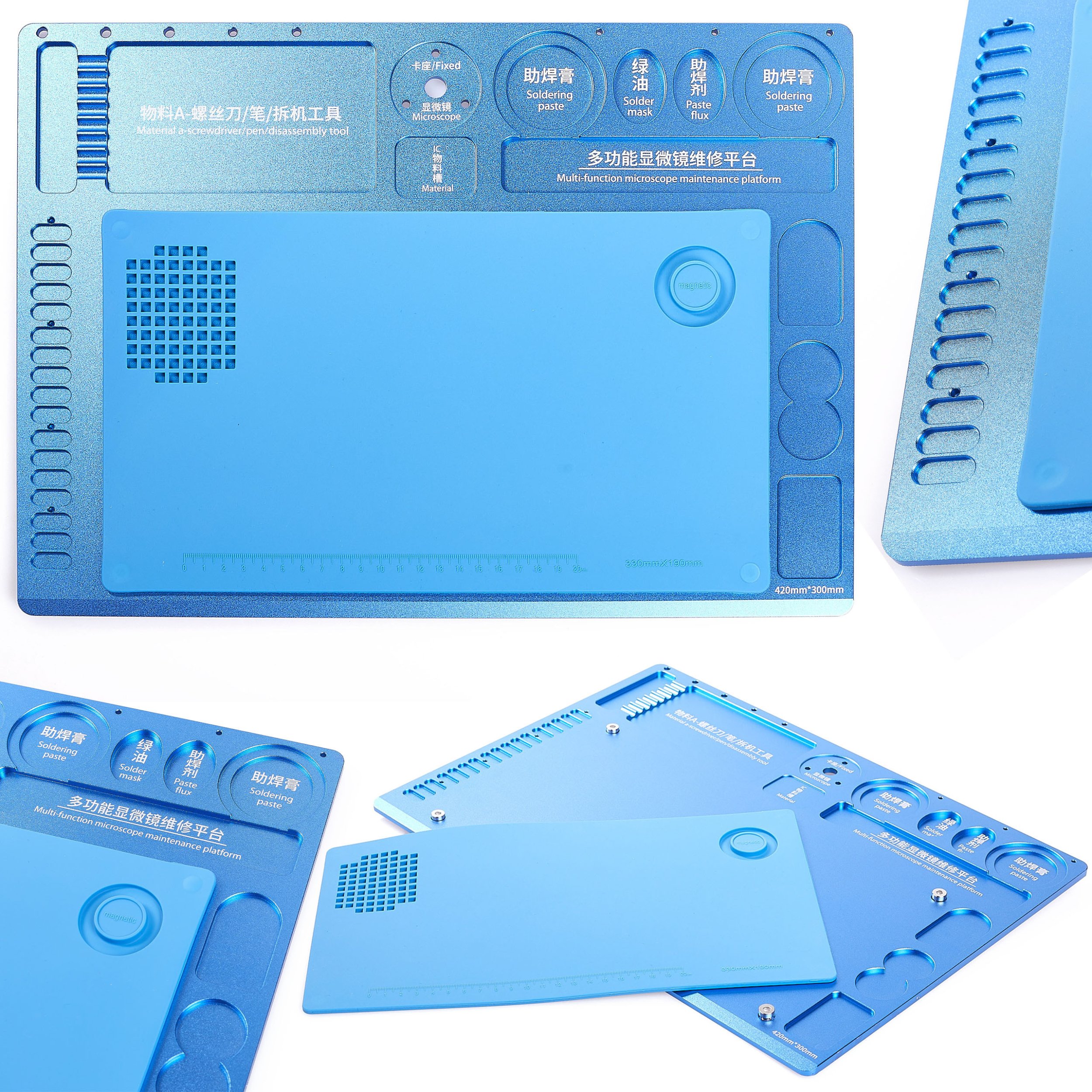 Mata Silikonowa Antystatyczna 42x30 TE-606 Baza Mikroskopu Odporna 500C